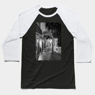 The Arco de Almedina in old Coimbra - BW Baseball T-Shirt